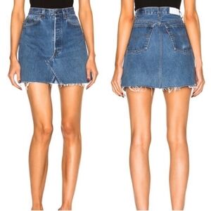 RE/DONE x Levi’s Reconstruction High Waist Denin Mini Skirt Size 27